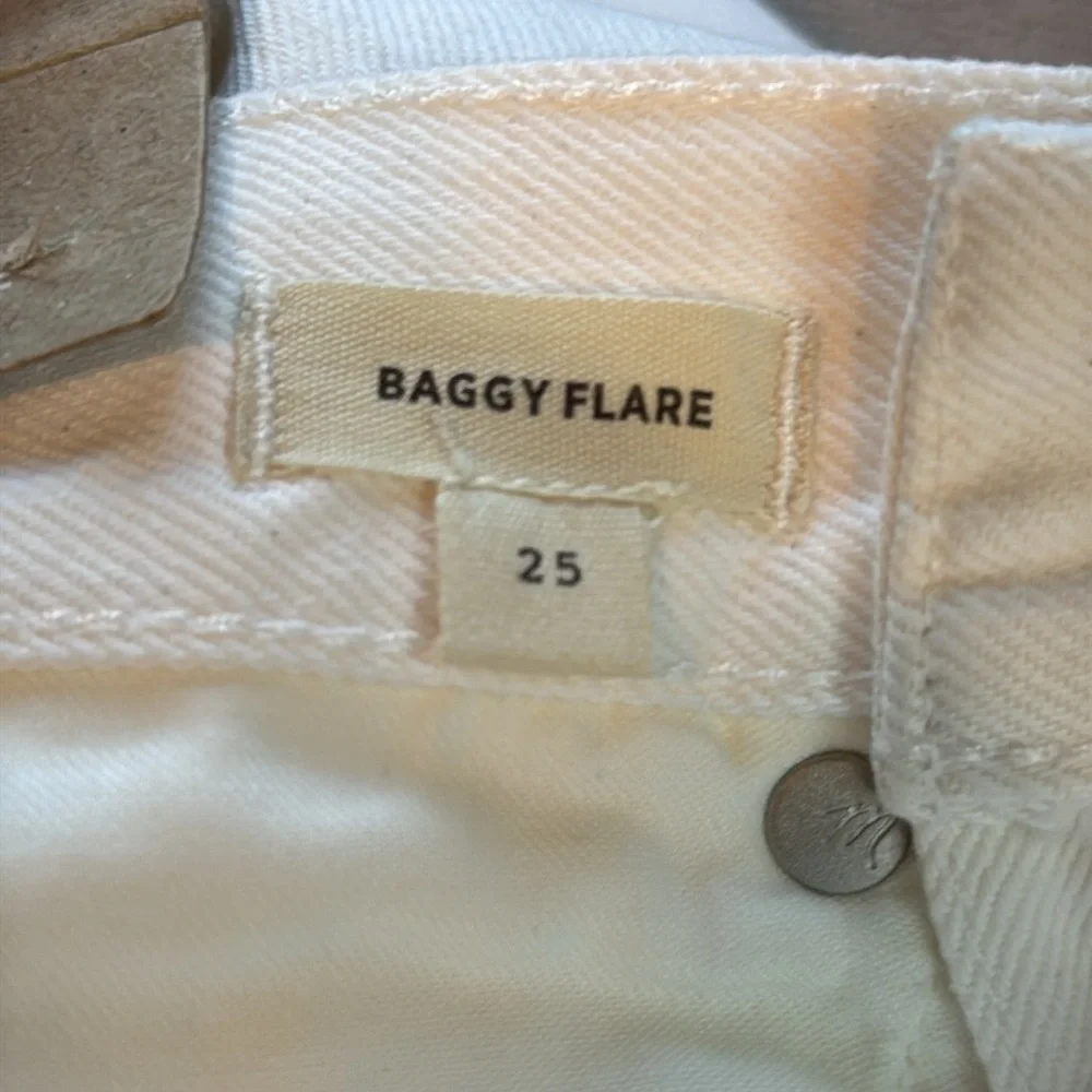 Baggy flare jeans in tile white sz 25 - Picture 7 of 11